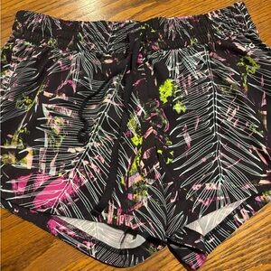 DSG Black Athletic Shorts with Pink & Lime Brushprint